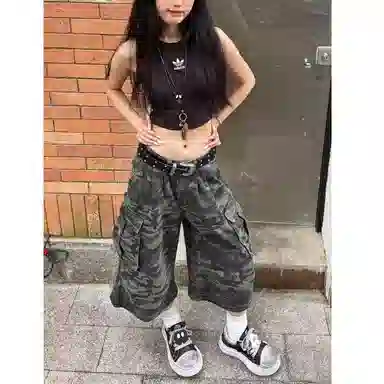 么宁 复古舒适百搭牛仔短裤 女款