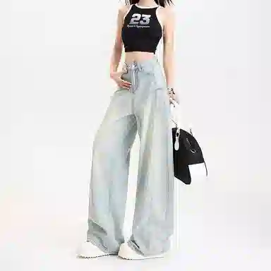 么宁 百搭时尚气质简约牛仔裤 女款