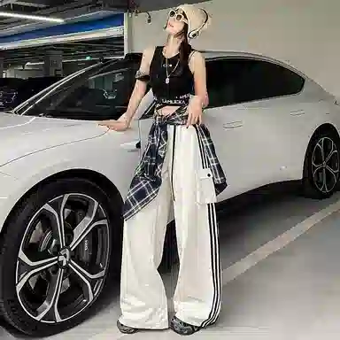 么宁 显瘦百搭宽松阔腿休闲裤 女款