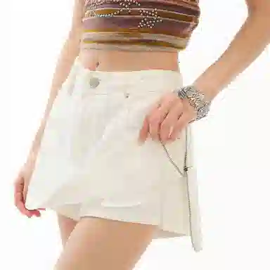 么宁 舒适气质纯色牛仔短裤 女款