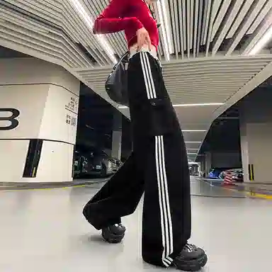 么宁 显瘦百搭宽松阔腿休闲裤 女款