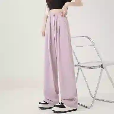 么宁 舒适简约纯色休闲裤 女款