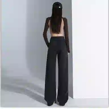 么宁 高腰直筒垂感窄版牛仔裤 男女同款