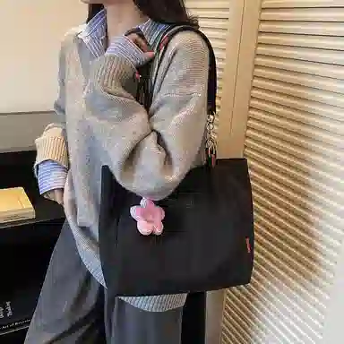 伊曼家 高级感通勤复古花朵托特包 布 单肩包 常规 女款 多色