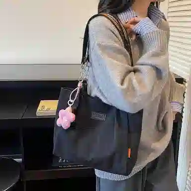 伊曼家 高级感通勤复古花朵托特包 布 单肩包 常规 女款 多色