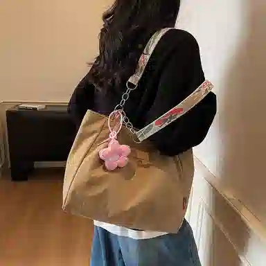 伊曼家 高级感通勤复古花朵托特包 布 单肩包 常规 女款 多色