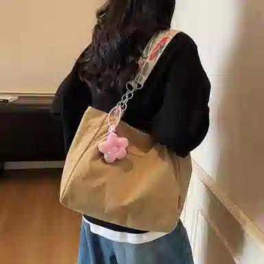 伊曼家 高级感通勤复古花朵托特包 布 单肩包 常规 女款 多色