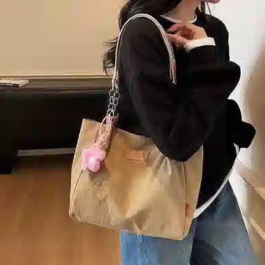 伊曼家 高级感通勤复古花朵托特包 布 单肩包 常规 女款 多色