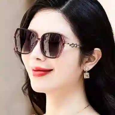 浪莎 时尚潮流百搭防紫外线 椭圆形 太阳镜墨镜 女款