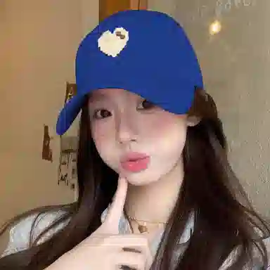 浪莎 春夏宝蓝色卡通舒适休闲个性大帽檐遮阳防晒防紫外线 聚酯纤维粘纤 鸭舌帽棒球帽 男女同款情侣款