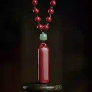 易明居 十二生肖 本命佛 项链 八大守护神 本命年属龙 佛牌 新中式复古简约转运珠  再造辰砂朱砂 玉石吊坠 男女同款情侣款 生日