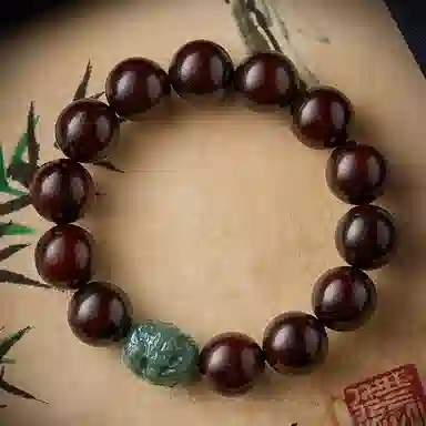 易明居 国潮新中式十二生肖  文玩盘玩佛珠念珠 复古小众设计 转运珠 木作 手串 男女同款情侣款 紫檀