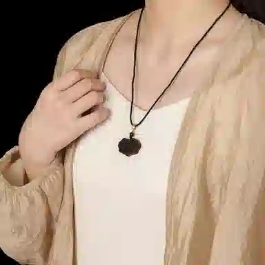 三檀小舍 国风国潮新中式 小叶平安如意锁事业好运 降真香 项链 男女同款情侣款