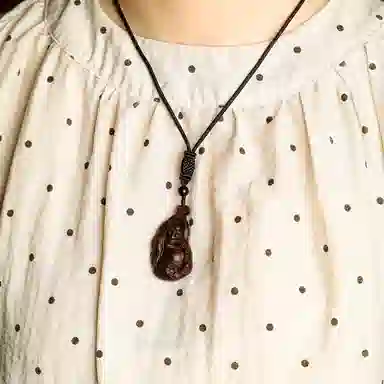 三檀小舍 国风国潮 弥勒佛笑佛大肚佛 紫檀属 文玩项链 男女同款情侣款