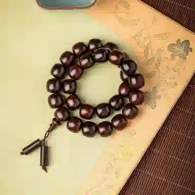 三檀小舍 国潮新中式 财源滚滚 满天星斗 佛珠念珠 可盘玩 紫檀 木作手串 男女同款情侣款 紫檀
