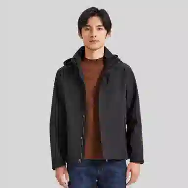 才子 纯色可脱卸帽轻简运动夹克 男款