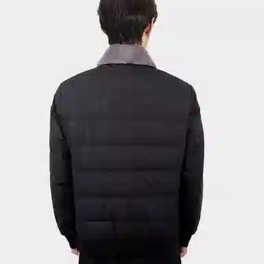 才子 可拆卸毛领保暖拉链灰鸭绒休闲羽绒服 男款