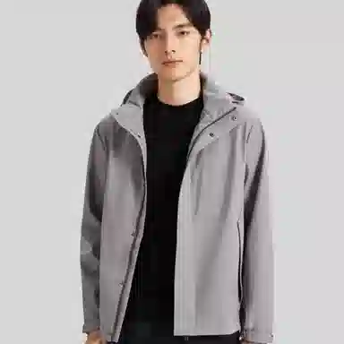 才子 纯色可脱卸帽轻简运动夹克 男款