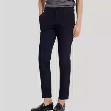 才子 简约纯色中腰直筒休闲裤 男款