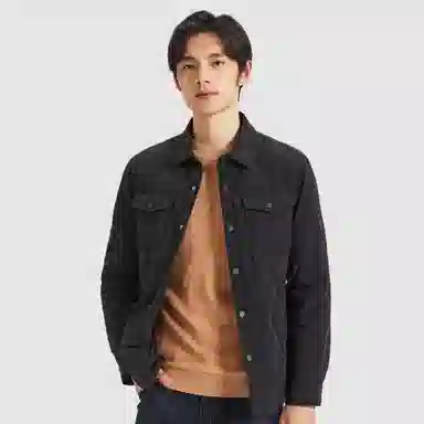 才子 白鸭绒保暖时尚工装纯色羽绒服 男款