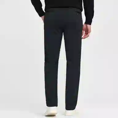 才子 纯色中腰加厚保暖修身休闲裤 男款