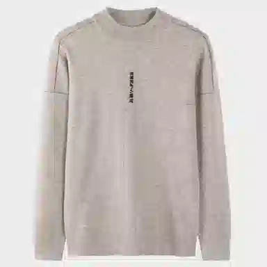 才子 半高领撞色提花长袖针织衫 男款