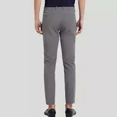 才子 简约纯色中腰直筒休闲裤 男款