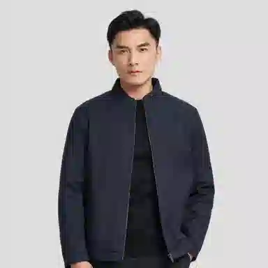 才子 纯色简约时尚立领加绒保暖夹克 男款