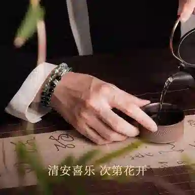 【7A曜石】 奥斯坦汀 黑发晶双层新中式国风潮流百搭小众轻奢叠戴手饰品 黑曜石 手串 男女同款情侣款