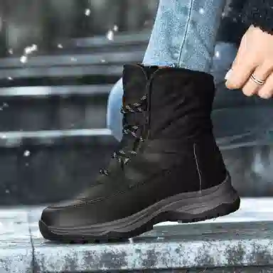 谊嘉宝 保暖防滑 舒适时尚 短筒 雪地靴 女款