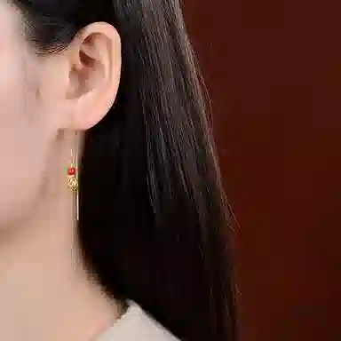 蒂尼诗 复古葫芦气质 玛瑙 耳环 女款