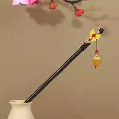 半听曲 圣所 流苏步摇新中式 木 发簪 女款