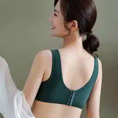 水中花 纯色宽肩带蕾丝聚拢文胸 女款