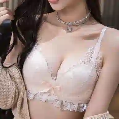 水中花 小胸聚拢无钢圈蕾丝舒适固定双肩带文胸 女款