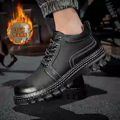 二层牛皮 软底防滑时尚百搭耐用之选 马丁靴 男款