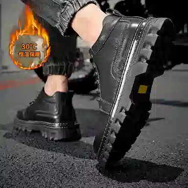 二层牛皮 软底防滑时尚百搭耐用之选 马丁靴 男款