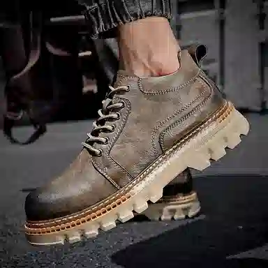 二层牛皮 软底防滑时尚百搭耐用之选 马丁靴 男款