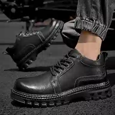 二层牛皮 软底防滑时尚百搭耐用之选 马丁靴 男款