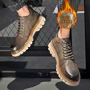 二层牛皮 软底防滑时尚百搭耐用之选 马丁靴 男款