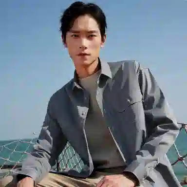 红豆 明线款口袋款休闲长袖衬衫 男款 深灰