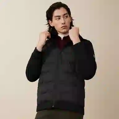 红豆 空气层卫衣领防水羽绒服 男款