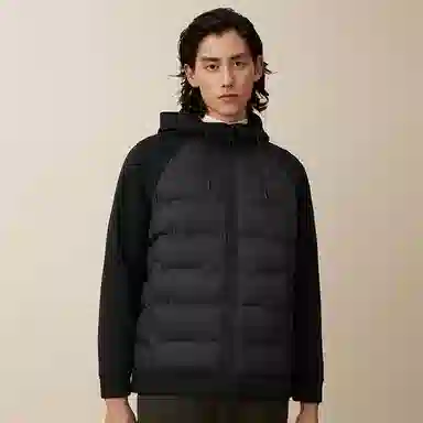 红豆 空气层卫衣领防水羽绒服 男款