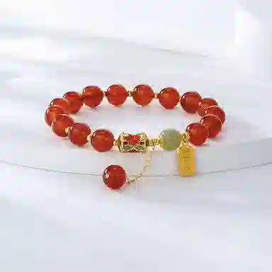 金瑞邦 国潮新中式 本命年 复古精致轻奢 纳福转运 中国风 小众 玛瑙 玉石手串 女款