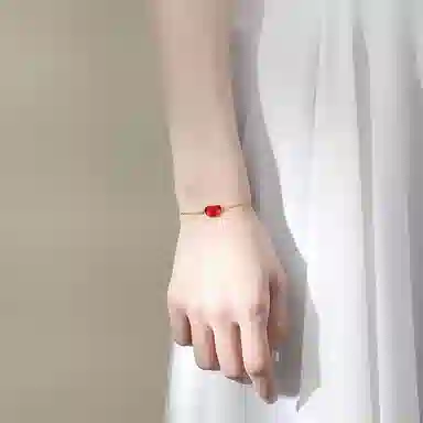 金瑞邦 红豆相思 国潮新中式 精致轻奢复古简约 小众设计 玛瑙 玉石手链 女款