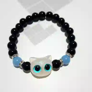 金瑞邦 新中式国潮 夜光招财猫咪套装 转运 多财多福 精准桃花 小众高级 简约百搭 檀木 手串 男女同款情侣款
