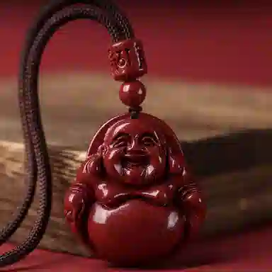 金瑞邦 佛公 新中式中国风 平安转运 复古文艺 小众 再造辰砂朱砂 项链 男女同款情侣款