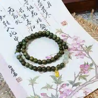 金瑞邦 复古 小众设计 新中式国潮 文玩 叠戴 转运来财 平步青云 步步高升 精准桃花 金丝檀木 木作手串 男女同款情侣款