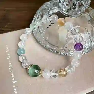 金瑞邦 【赠线香】简单百搭 显白精致 高档气质 小众设计 高级感 多宝 在逃公主 精准桃花 步步高升 #好运 水晶 手串 女款