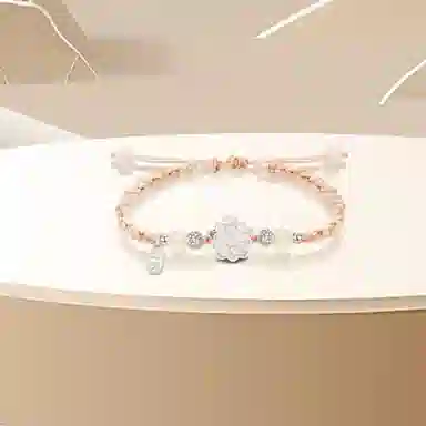 金瑞邦 简单百搭 显白精致 小众设计 高级感  上岸考研学生 莲花 新中式国潮 平安牌 精准#好运 琉璃 手链 男女同款情侣款