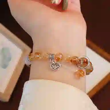 金瑞邦 【赠线香】简单百搭 显白轻奢 小众设计 高级感  平安扣 招财进宝 转运来福 平步升云 步步高升 #好运 水晶 手串 女款